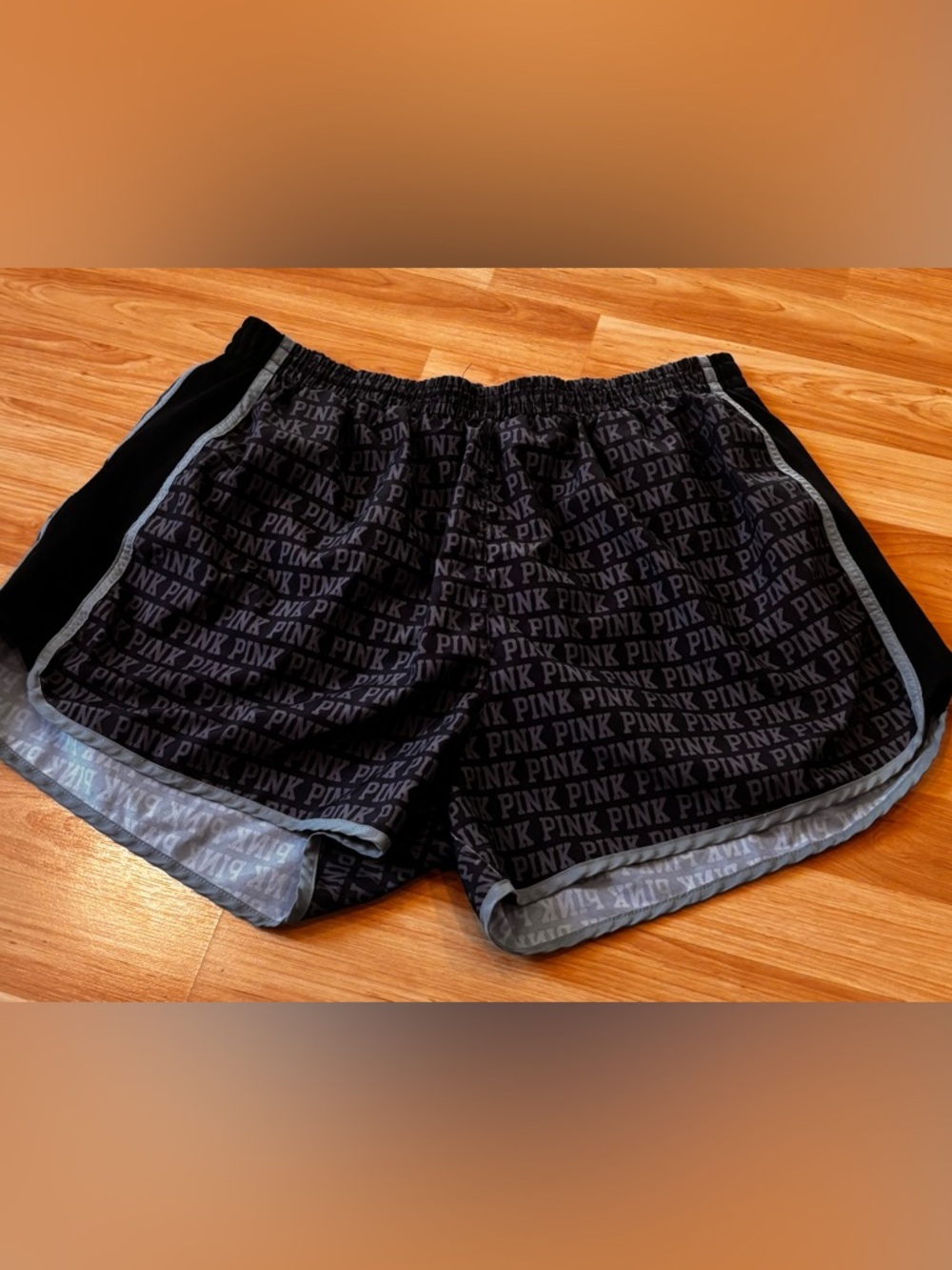 PINK Victoria's Secret Black‎ Logo Active Shorts